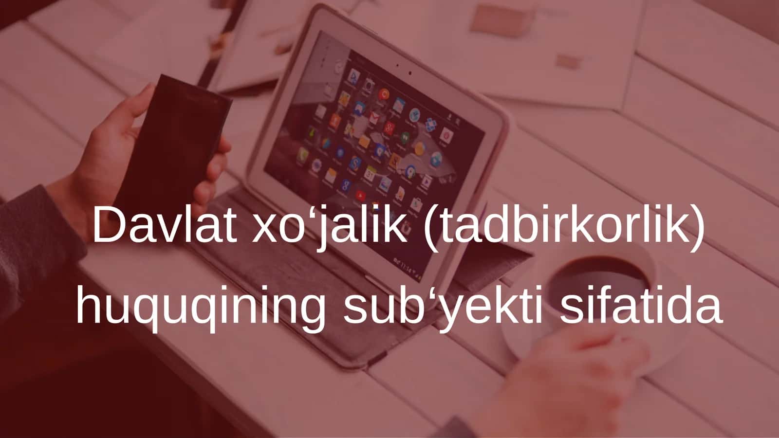 Davlat xo‘jalik (tadbirkorlik) huquqining sub‘yekti sifatida 1