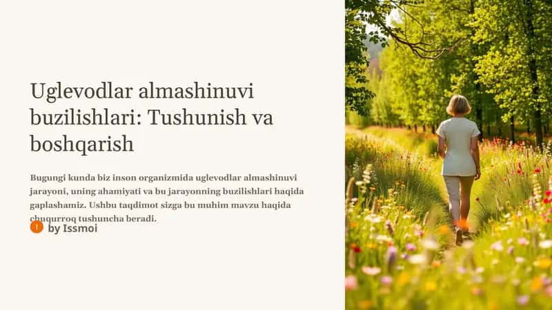 Uglevodlar almashinuvi buzilishlari: Tushunish va boshqarish 1