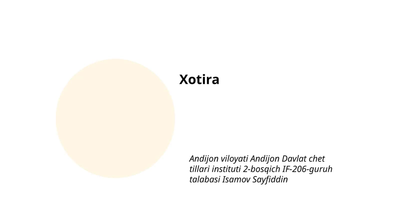 Xotira 1
