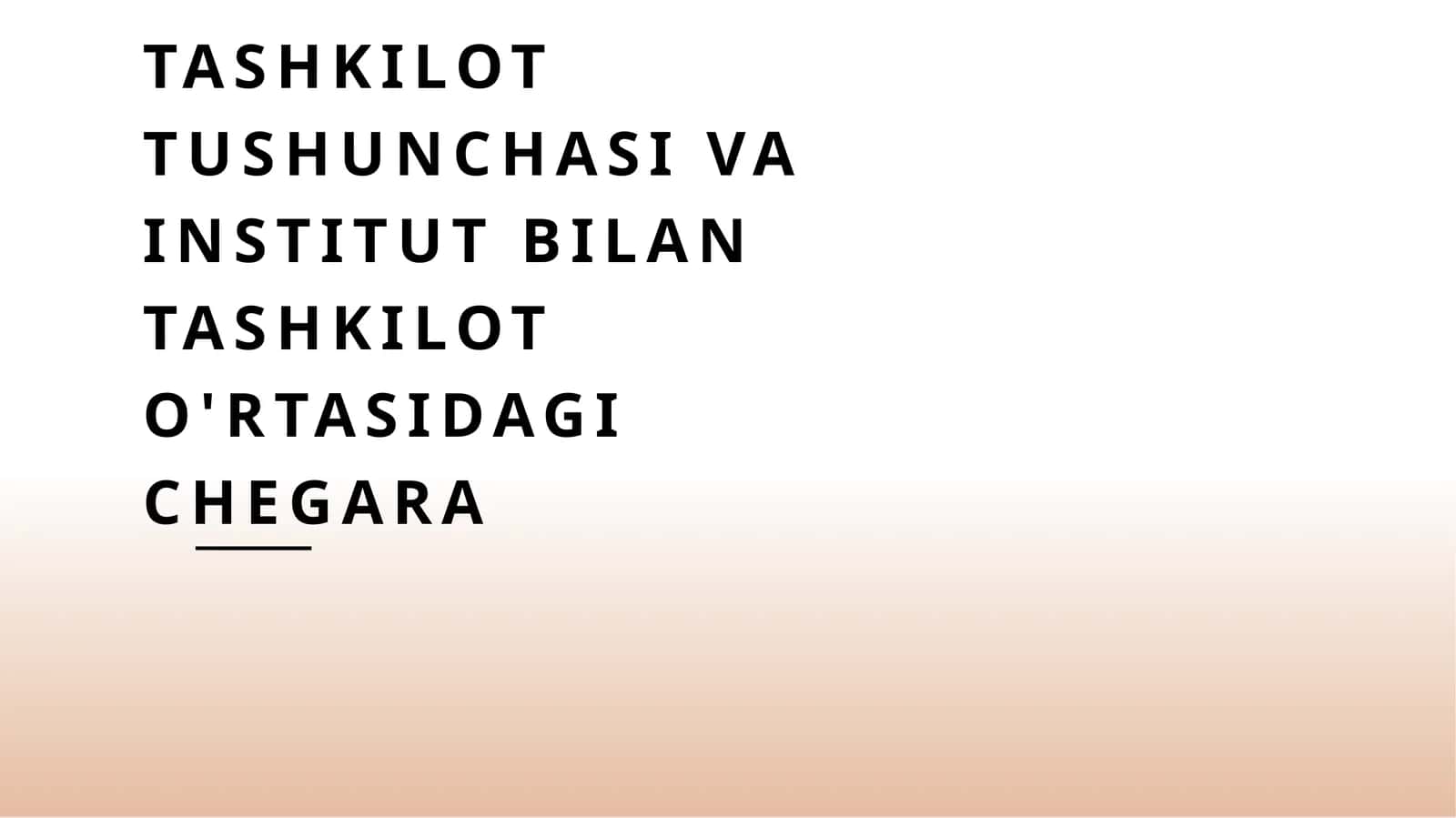 Tashkilot tushunchasi 1