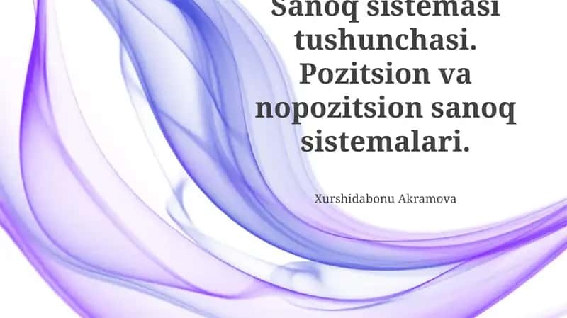 Son Sistemalariga Kirish 1