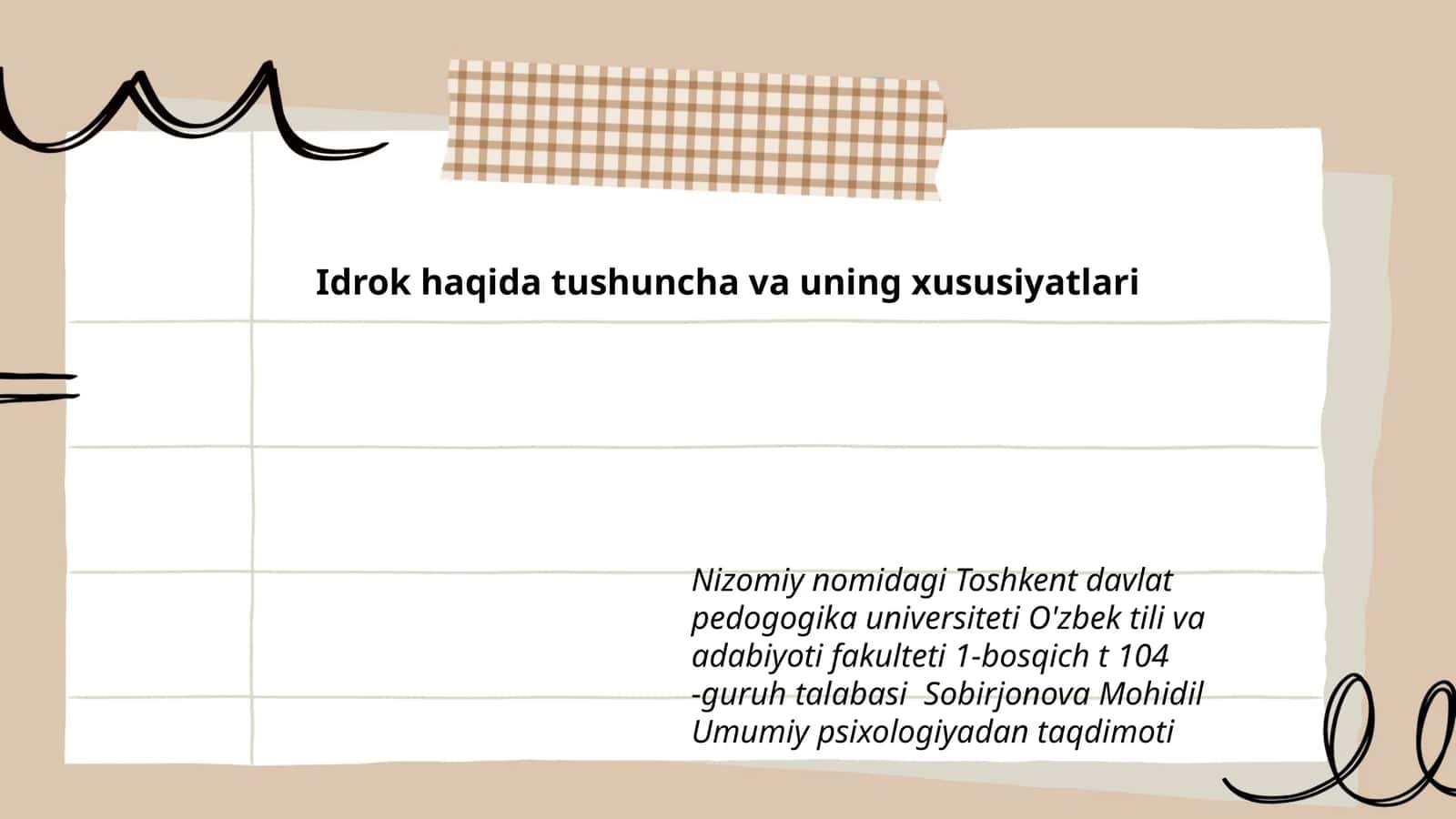 Umumiy psixologiyadan taqdimoti 1