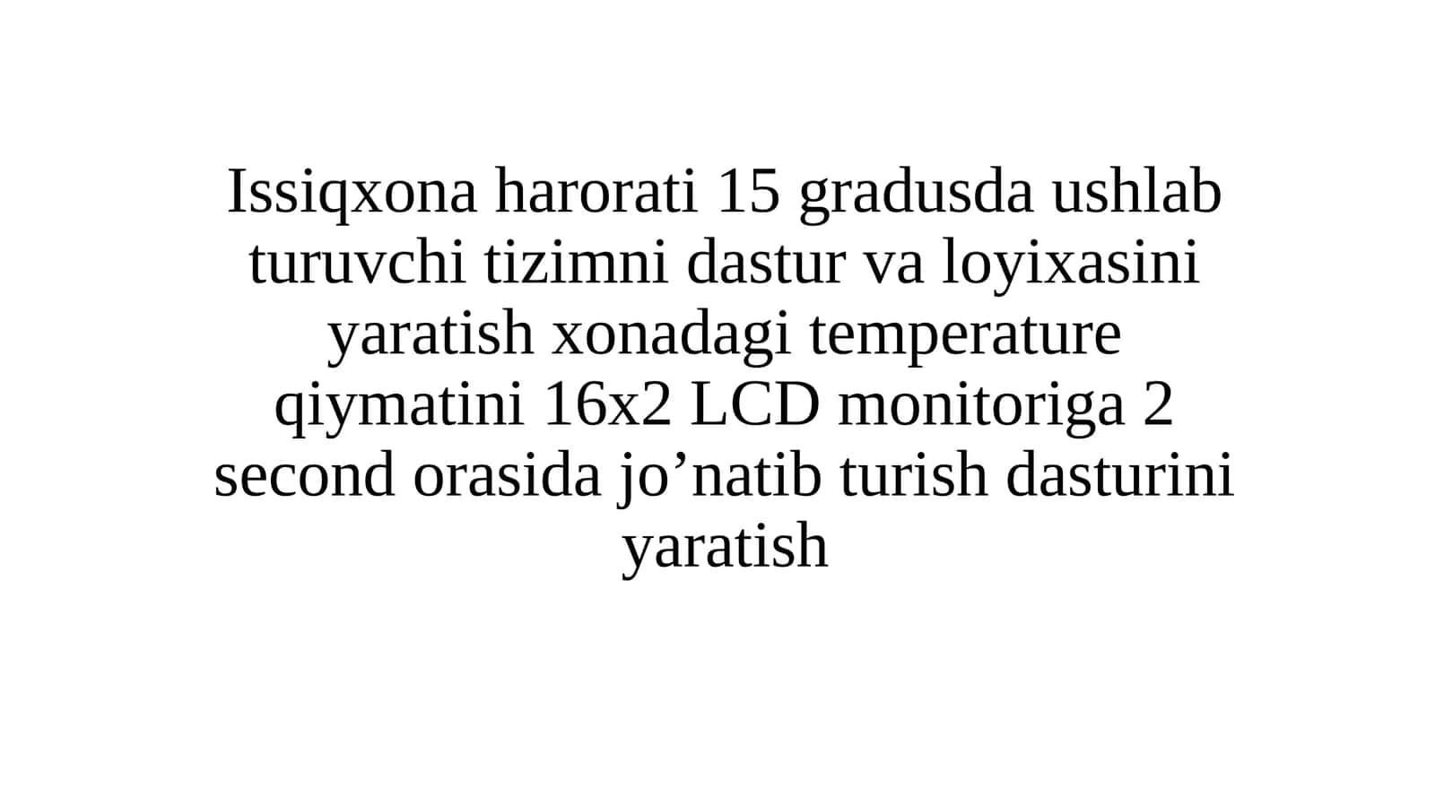 Datchiklar haqida umumiy ma'lumot 1