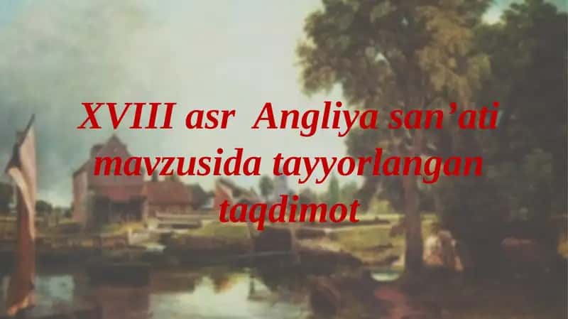 XVIII asr Angliya san'ati 1