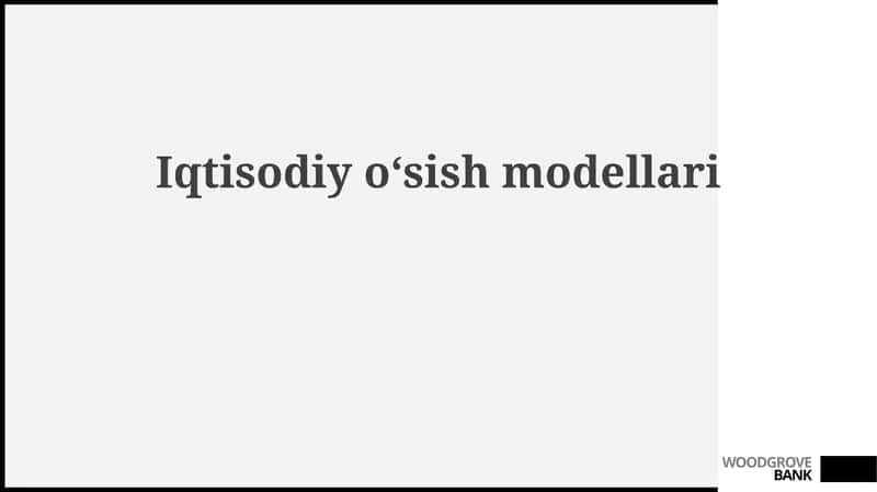 Iqtisodiyoʻsishmodellari 1