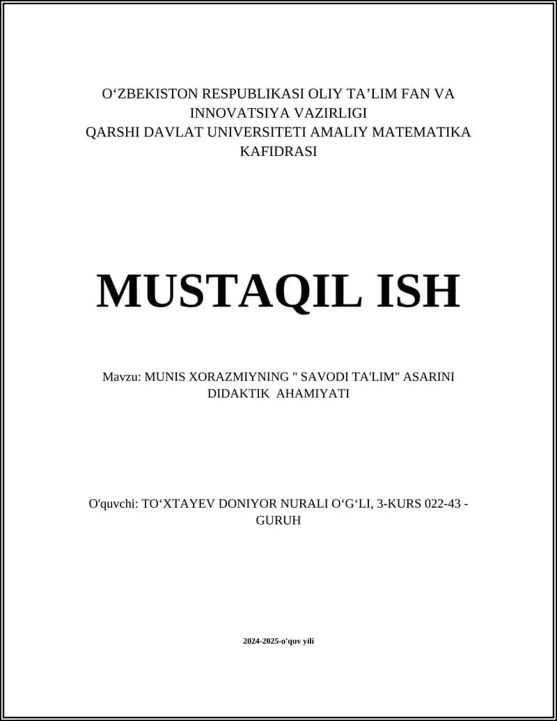 Savodi Ta'lim 1