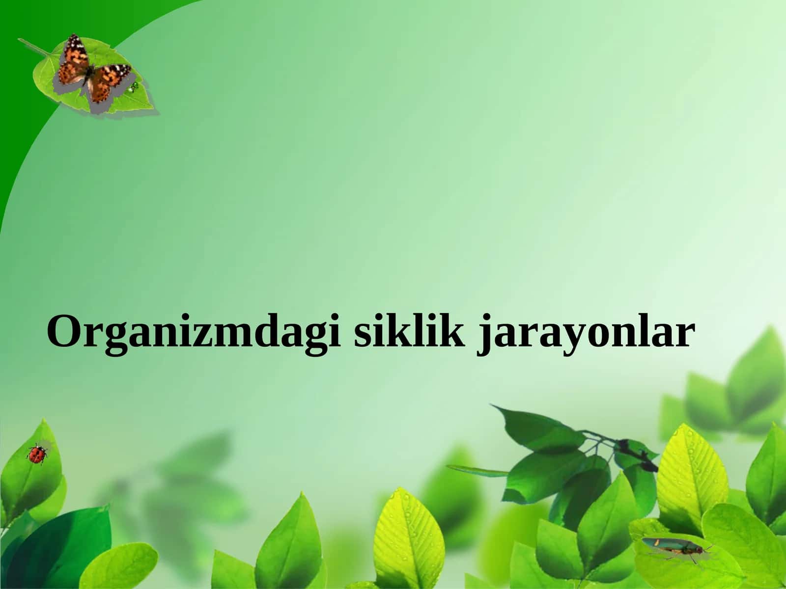Organizmdagi siklik jarayonlar 1