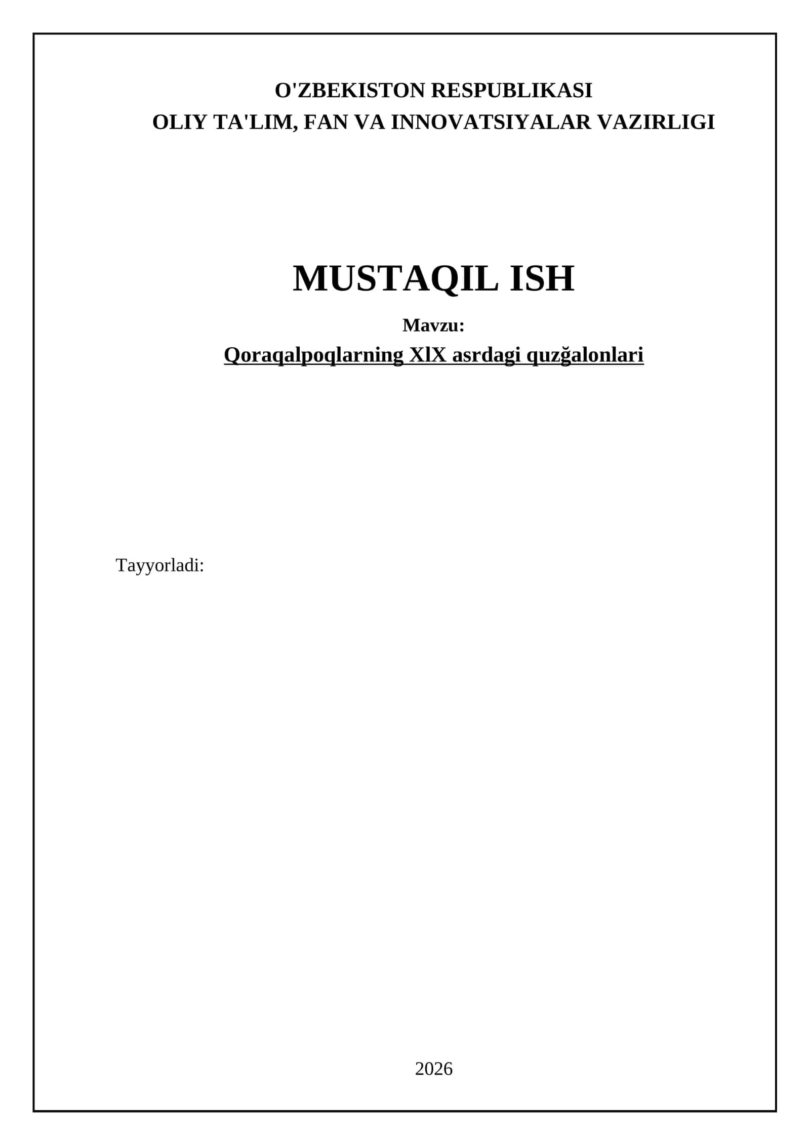 Qoraqalpoqlarning XlX asrdagi quzğalonlari 1