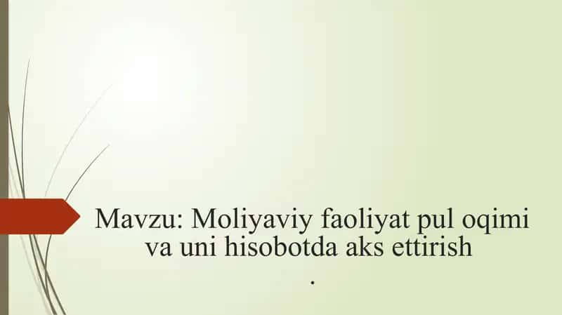 Moliyaviy hisobot 1