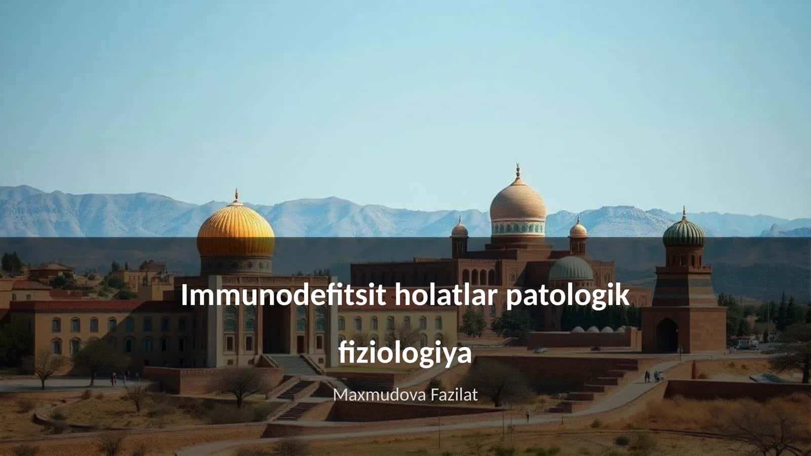Immunodefitsit holatlar patologik fiziologiya 1