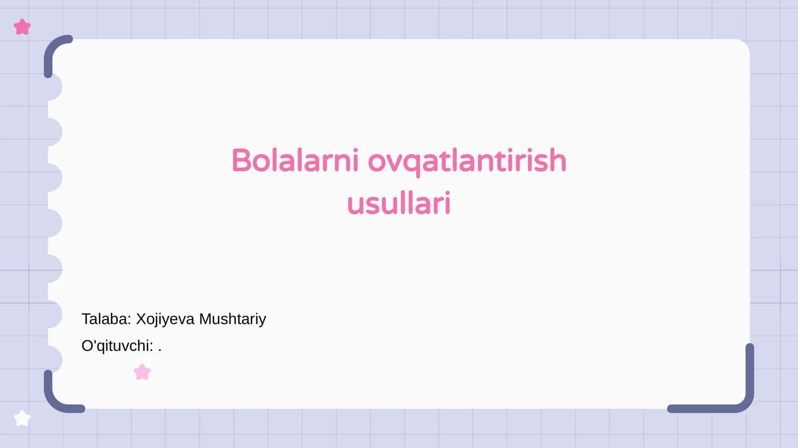 Bolalarni ovqatlantirish usullari 1
