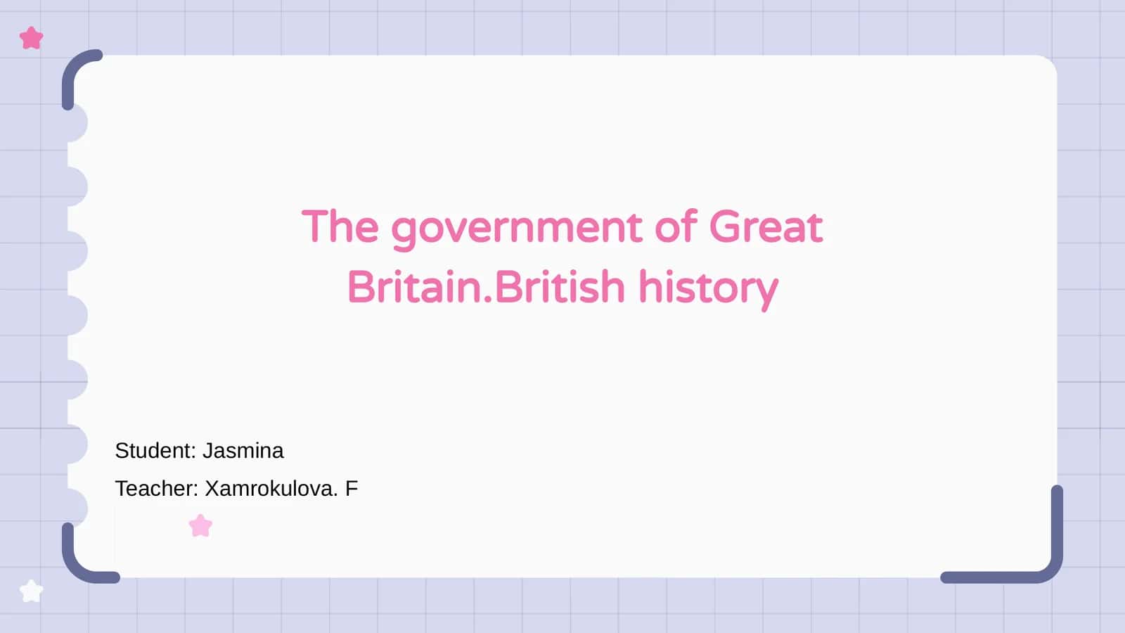 British Government and History 1
