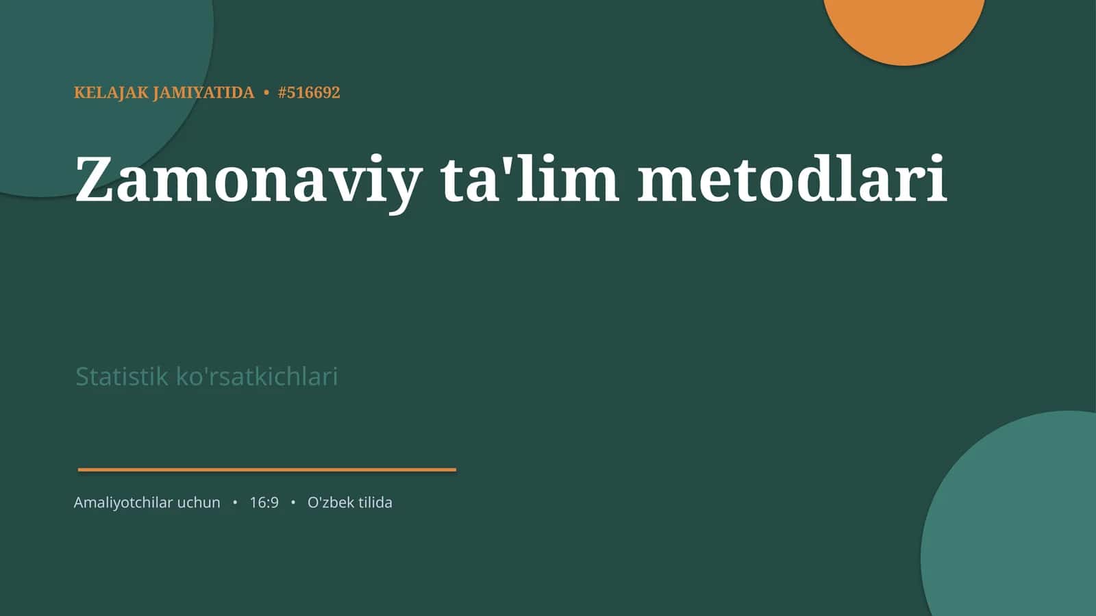 Zamonaviy ta'lim metodlari 1