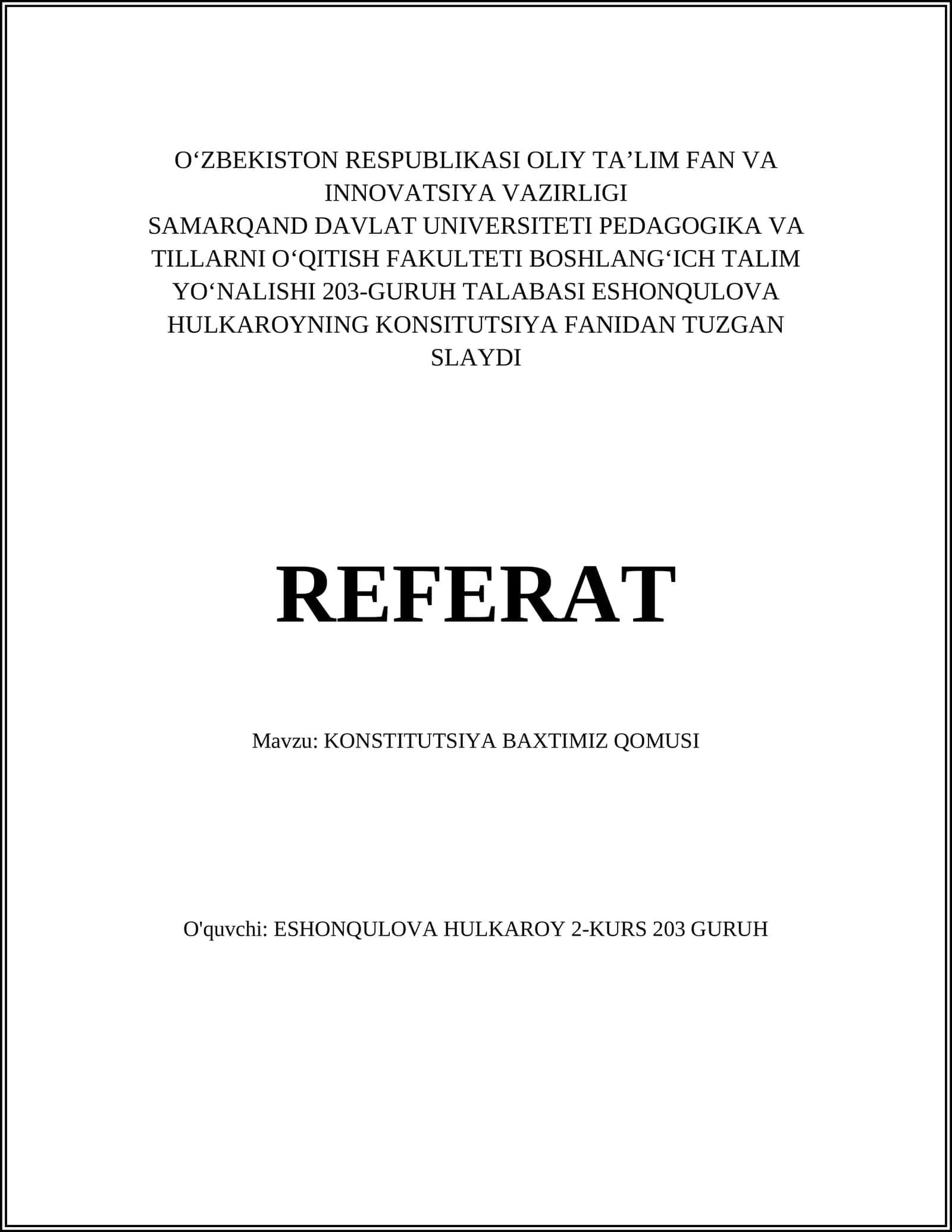 KONSTITUTSIYA BAXTIMIZ QOMUSI 1