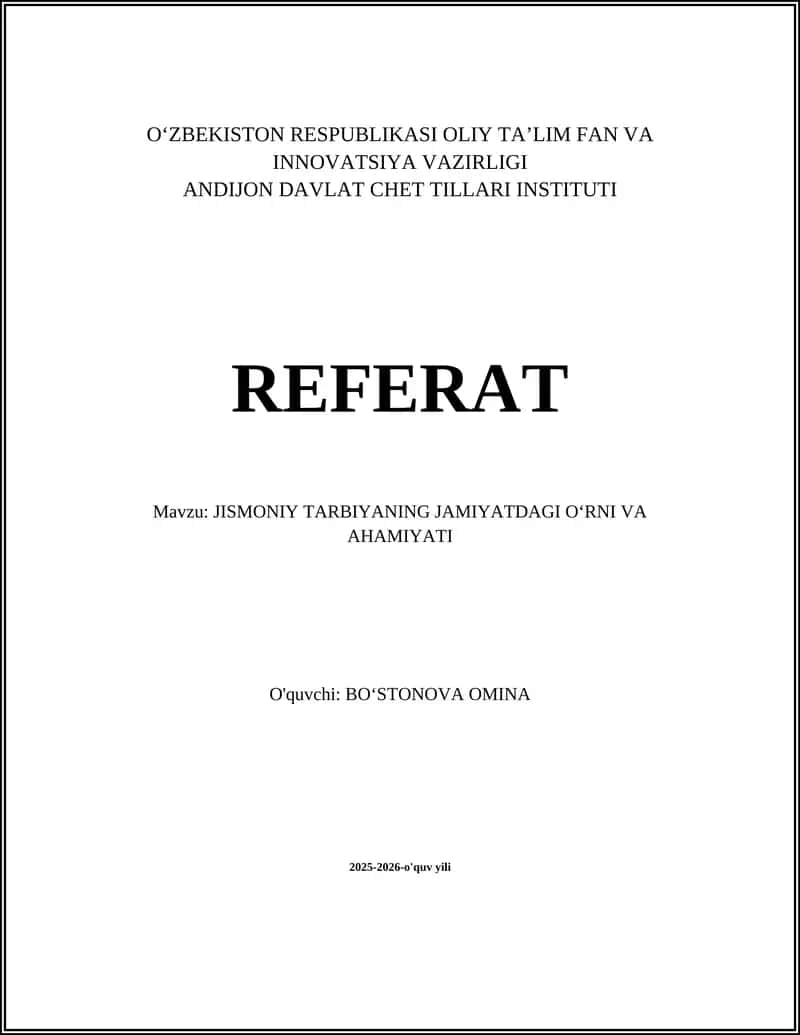 Jismoniy Tarbiya 1