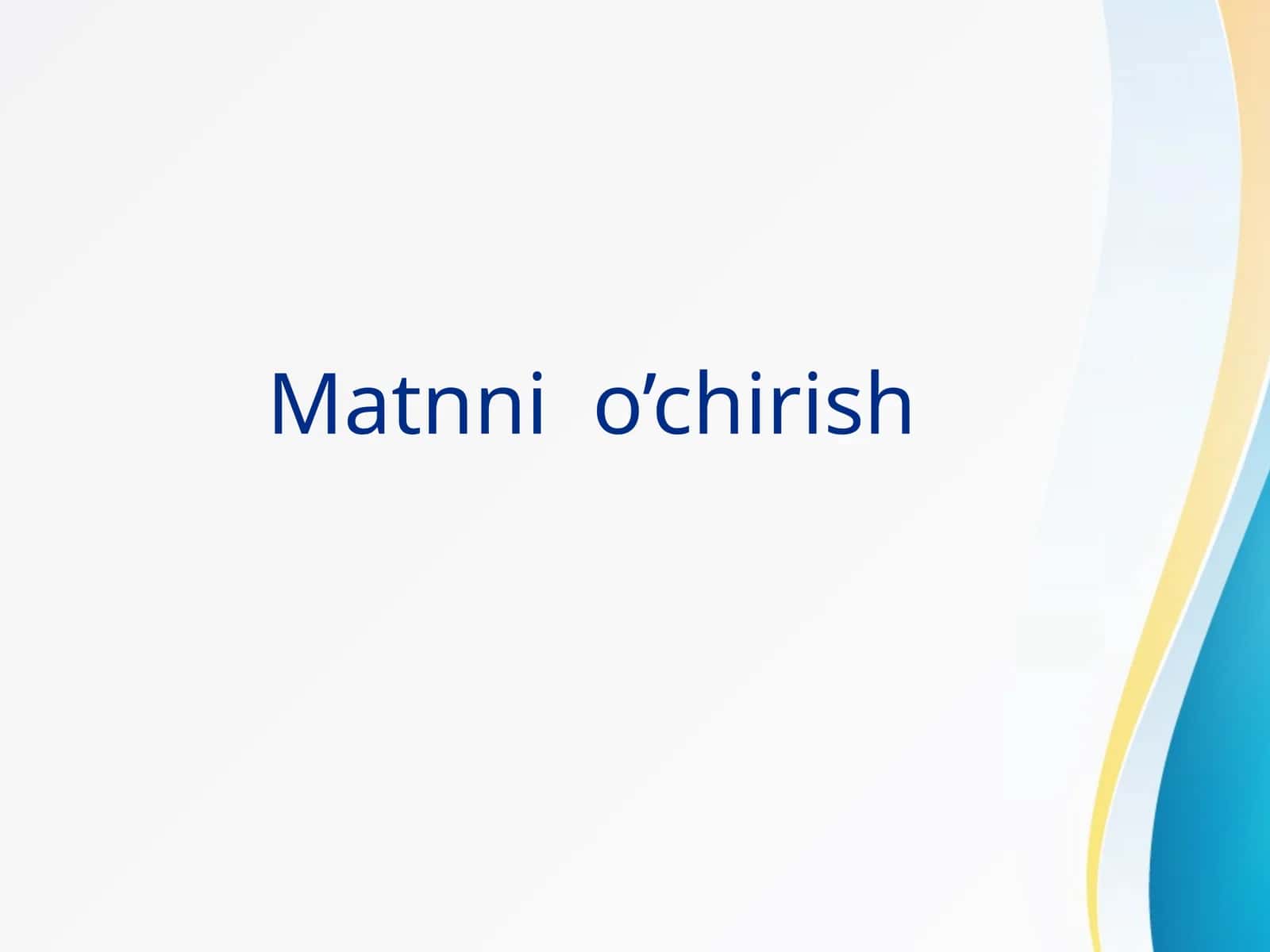 Matnni  o’chirish 1