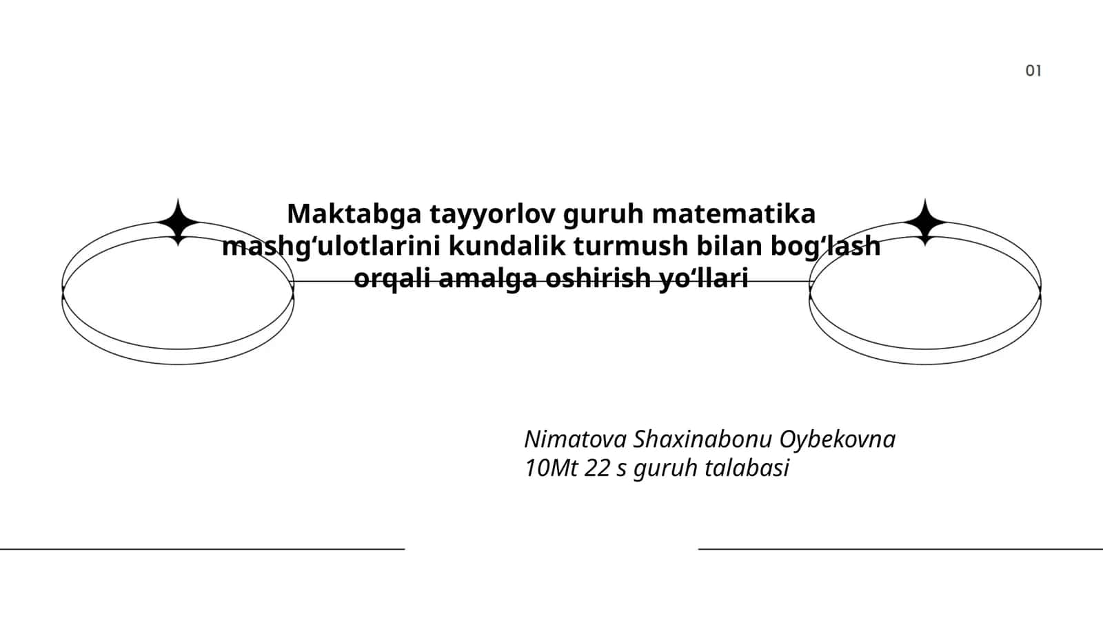 Maktabga tayyorlov guruh matematika mashg‘ulotlarini kundalik turmush bilan bog‘lash orqali amalga oshirish yo‘llari 1