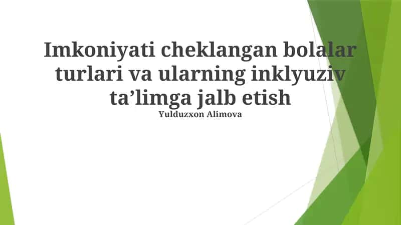 Inklyuziv Ta'lim Strategiyalari 1