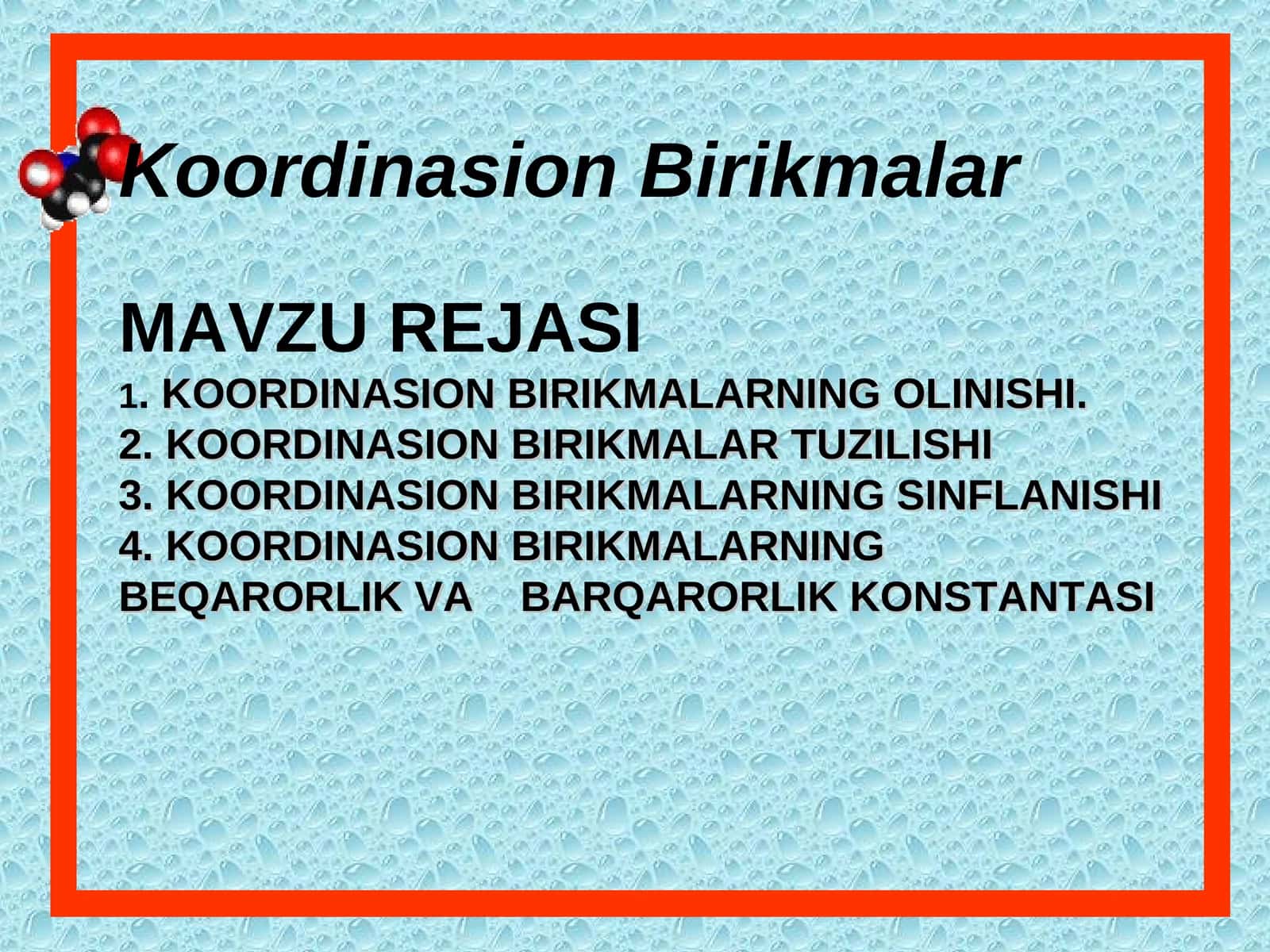 Koordinasion Birikmalar 1