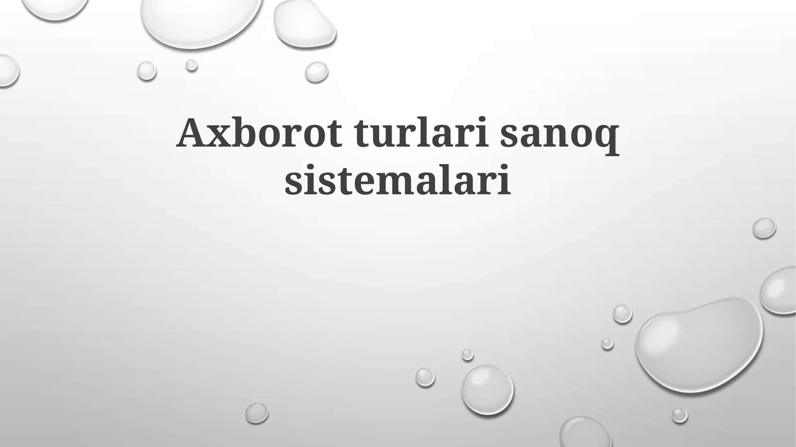 Raqamli Tizimlar 1
