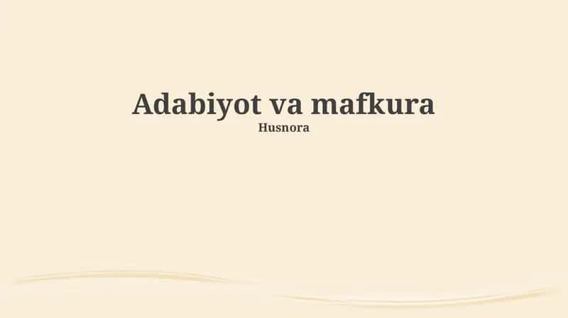 Mafkura: Ta'rif va Turlari 1