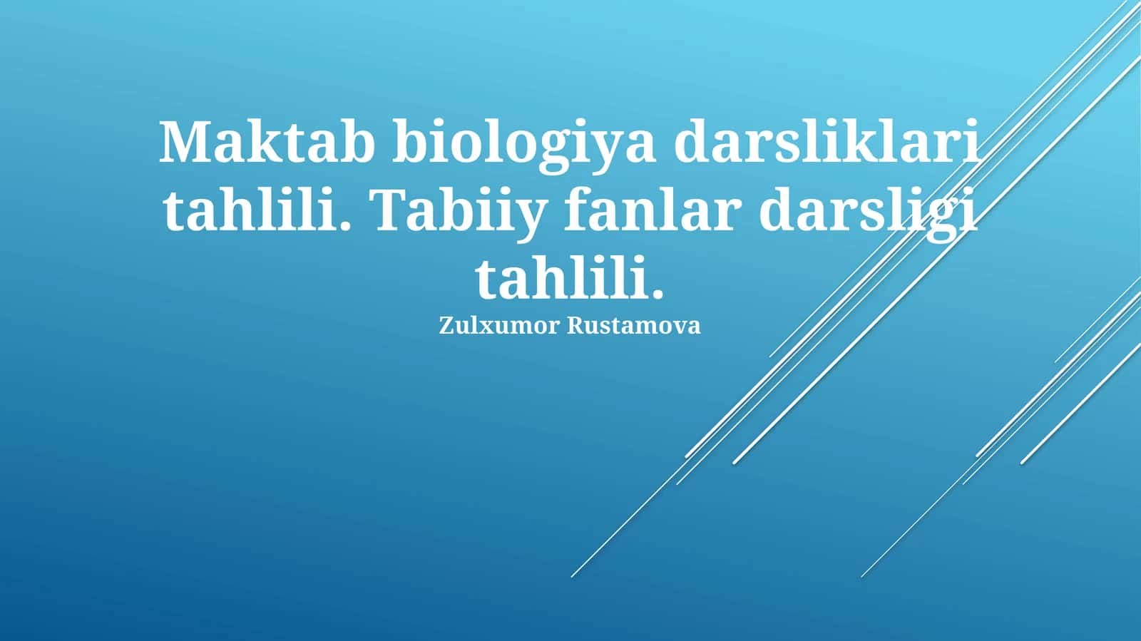 Maktab biologiya darsliklari tahlili 1