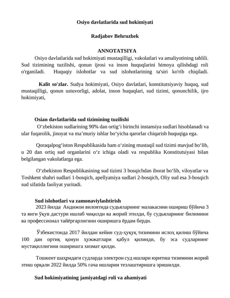 Osian davlatlarida sud hokimiyati 1