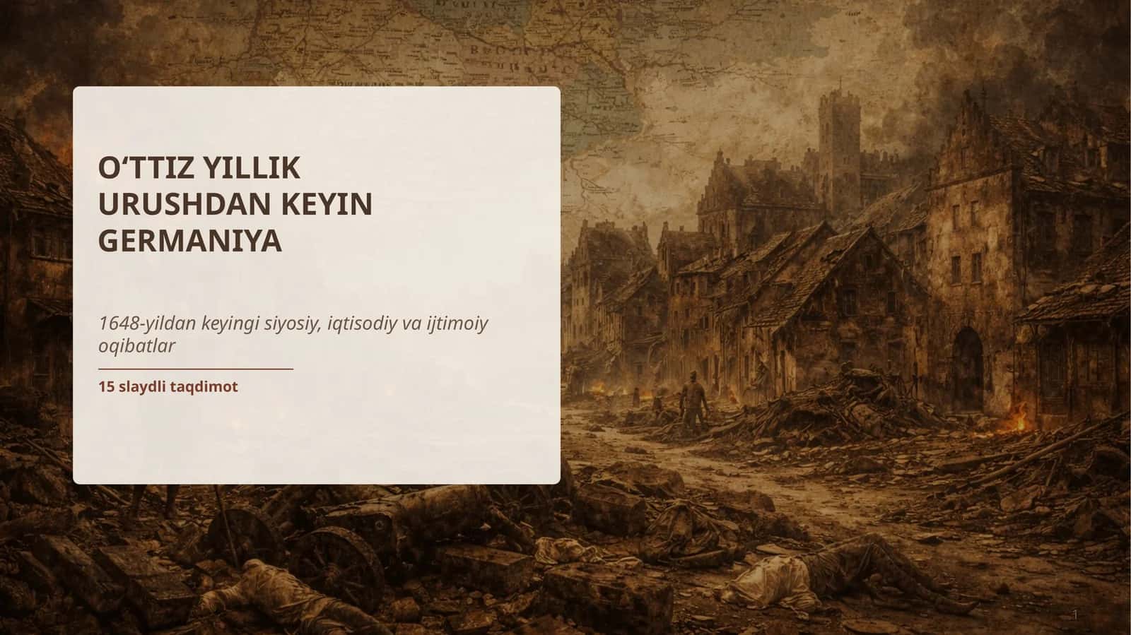 O‘ttiz yillik urushdan keyin Germaniya 1648-yildan keyingi siyosiy, iqtisodiy va ijtimoiy oqibatlar 1