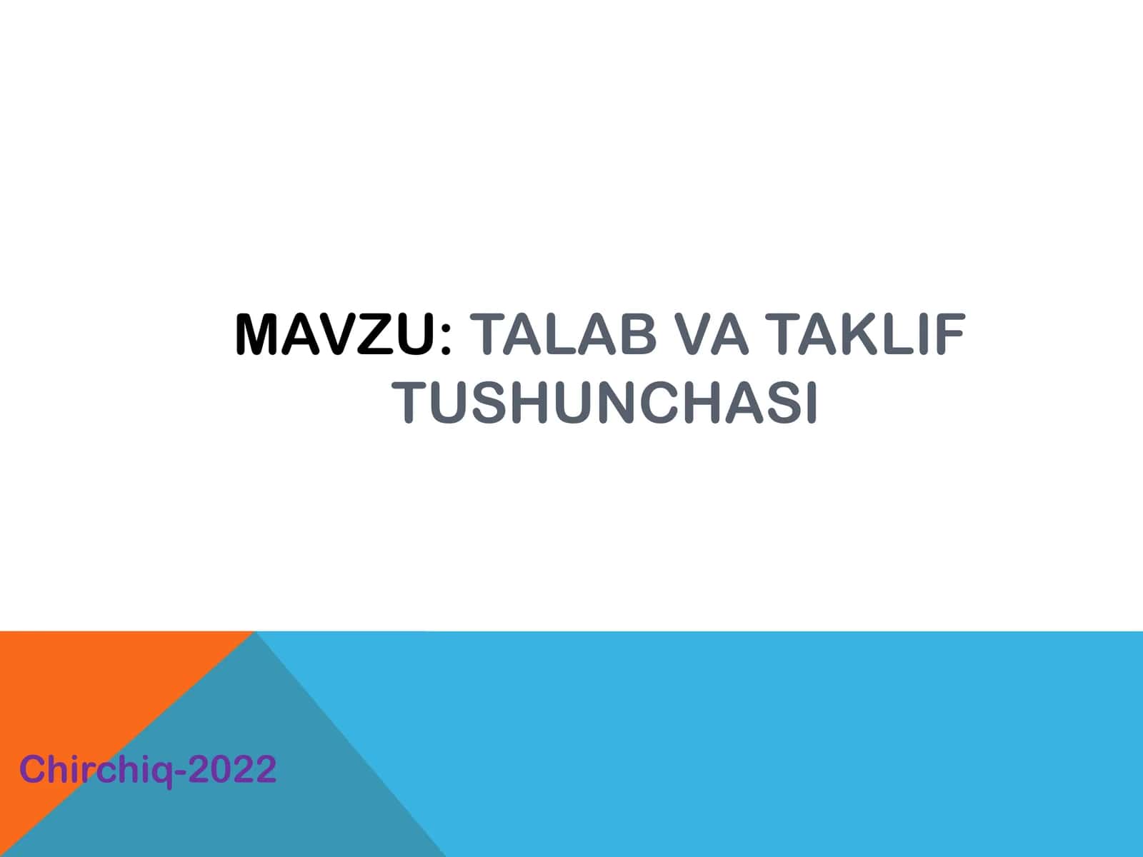 TALAB VA TAKLIF tushunchasi 1