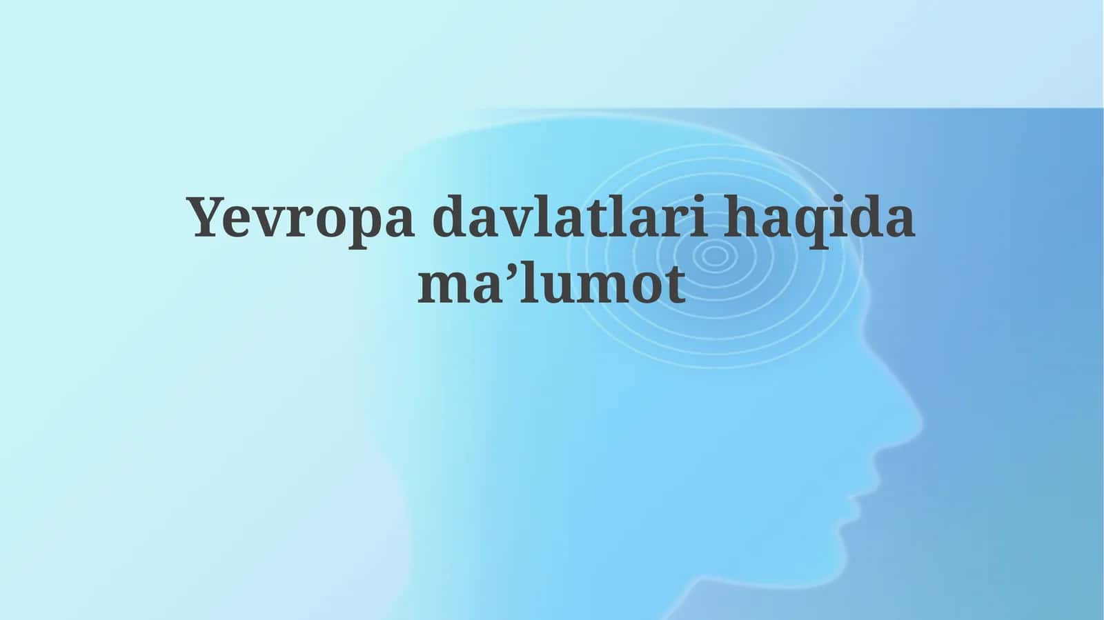 Yevropadavlatlarihaqidamaʼlumot 1