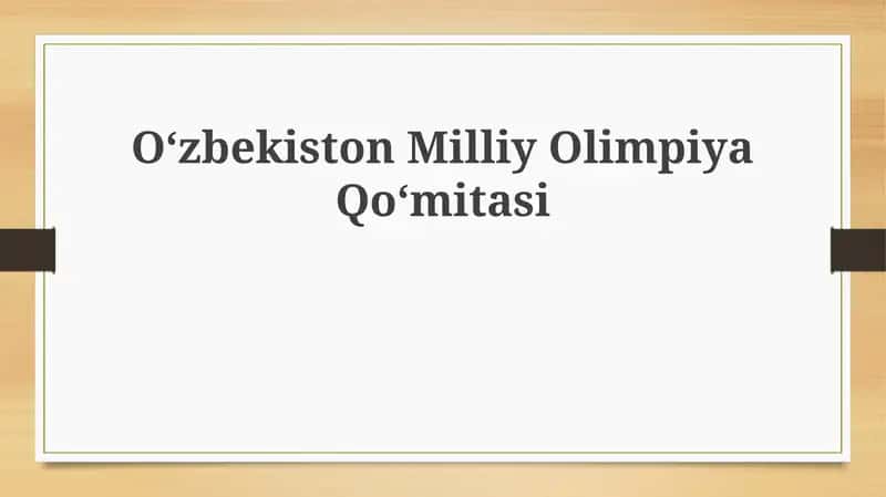 O'zbekiston Milliy Olimpiya Qo'mitasi 1