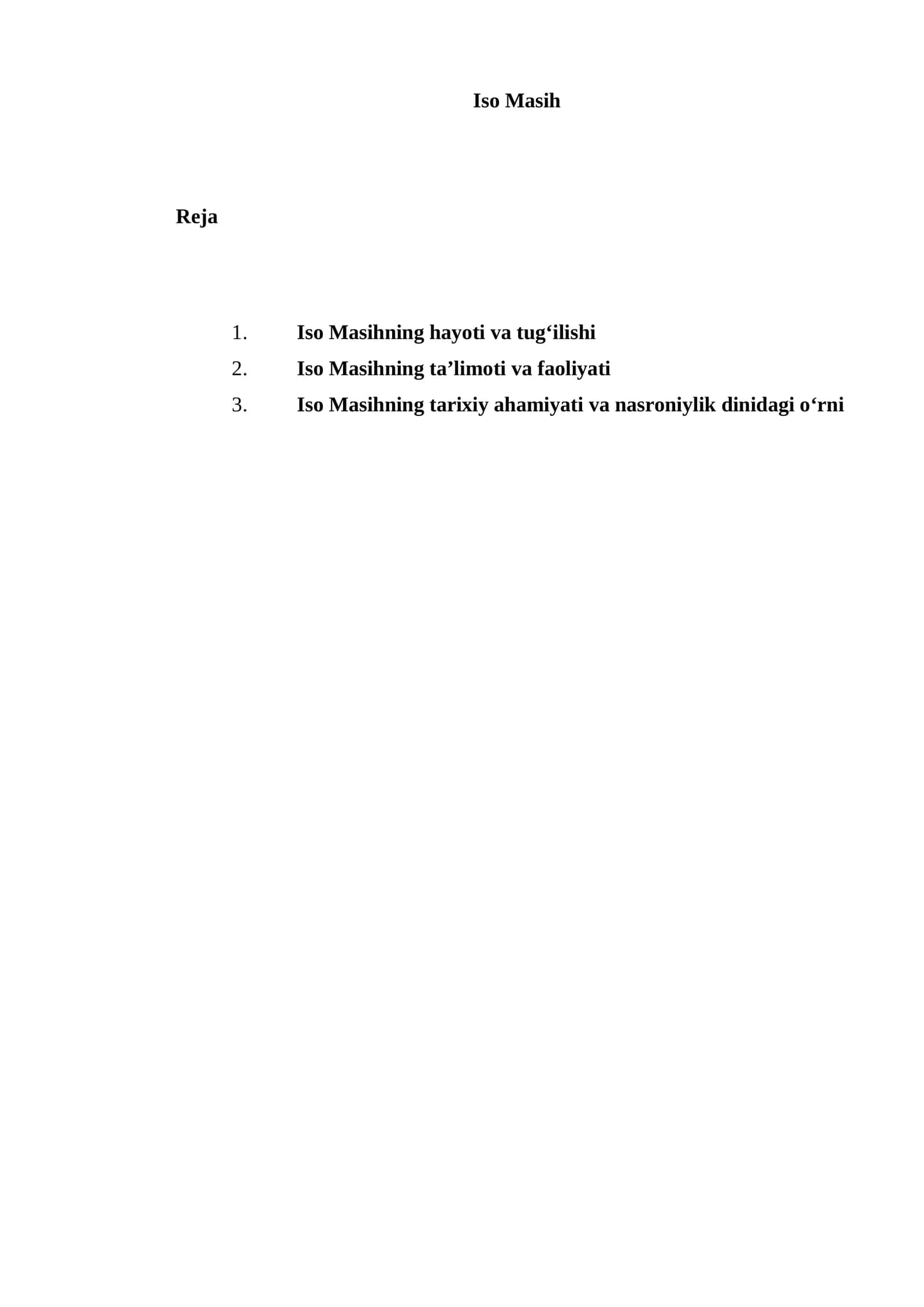 Iso Masih 1