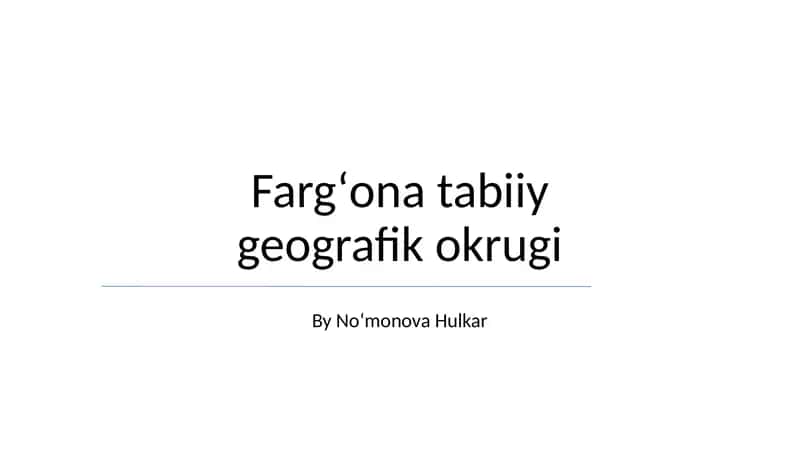Fargʻona tabiiy geografik okrugi 1