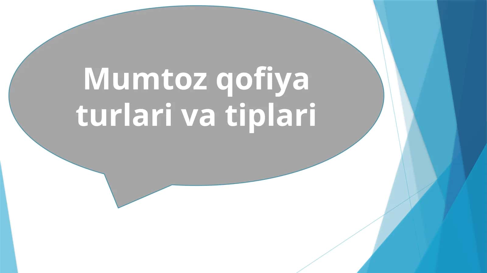 Mumtoz qofiyatlar va uning turlari 1