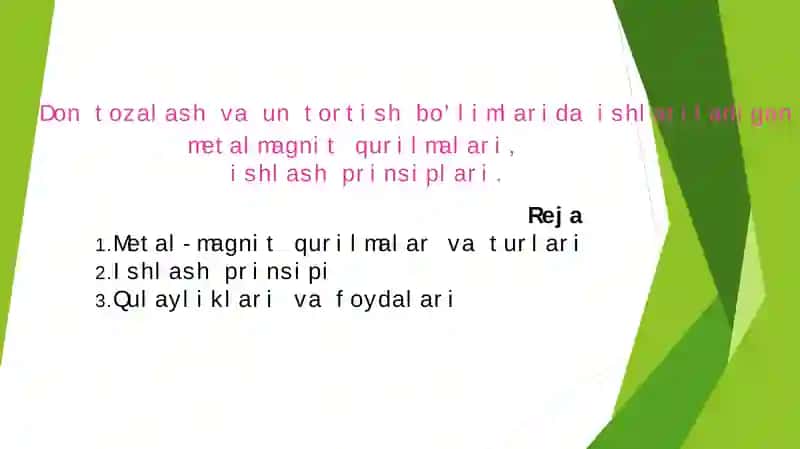 Metal-magnit qurilmalar va turlari