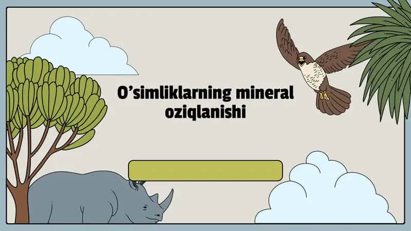Mineral oziqlanishi 1