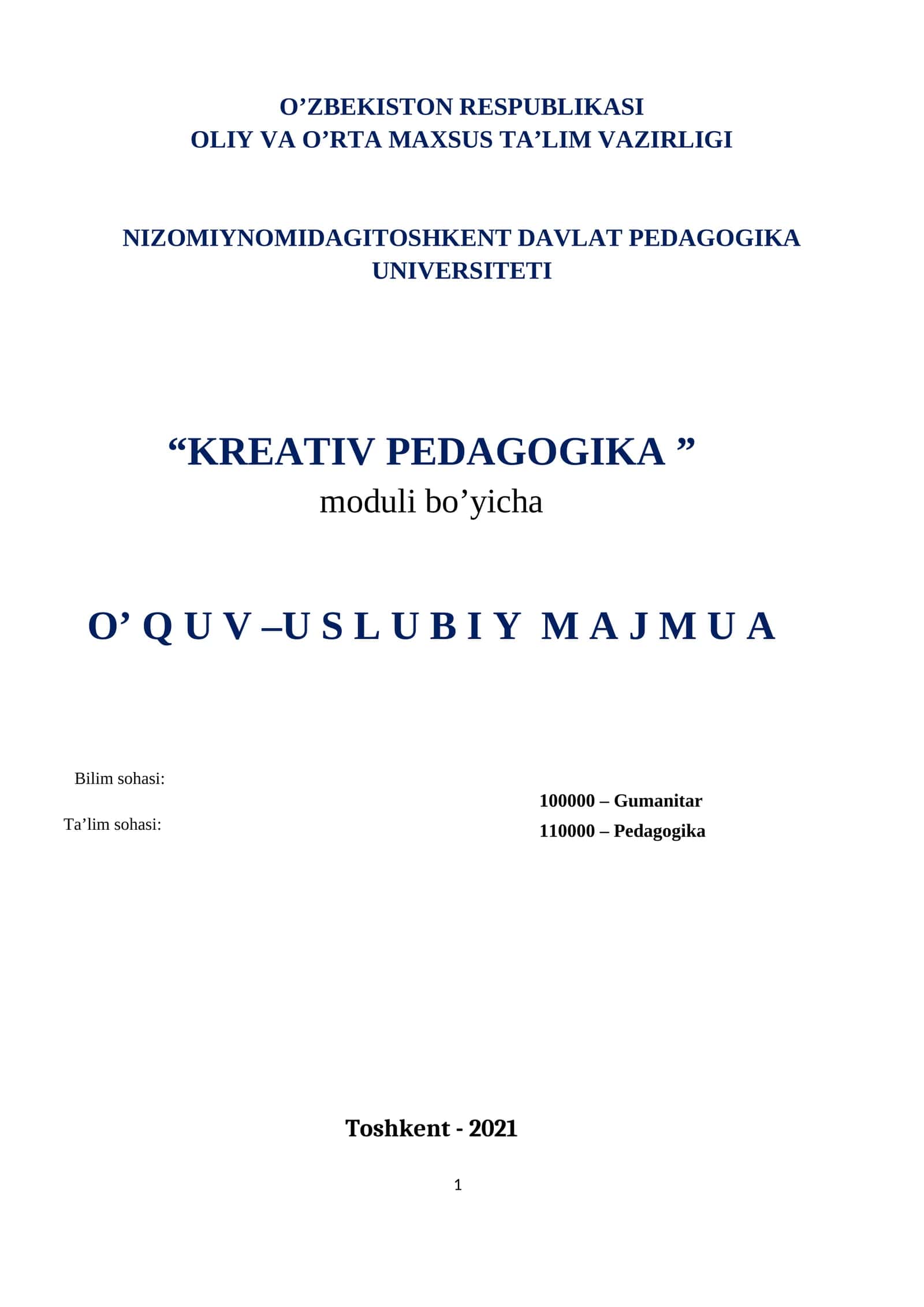 KREATIV PEDAGOGIKA 1