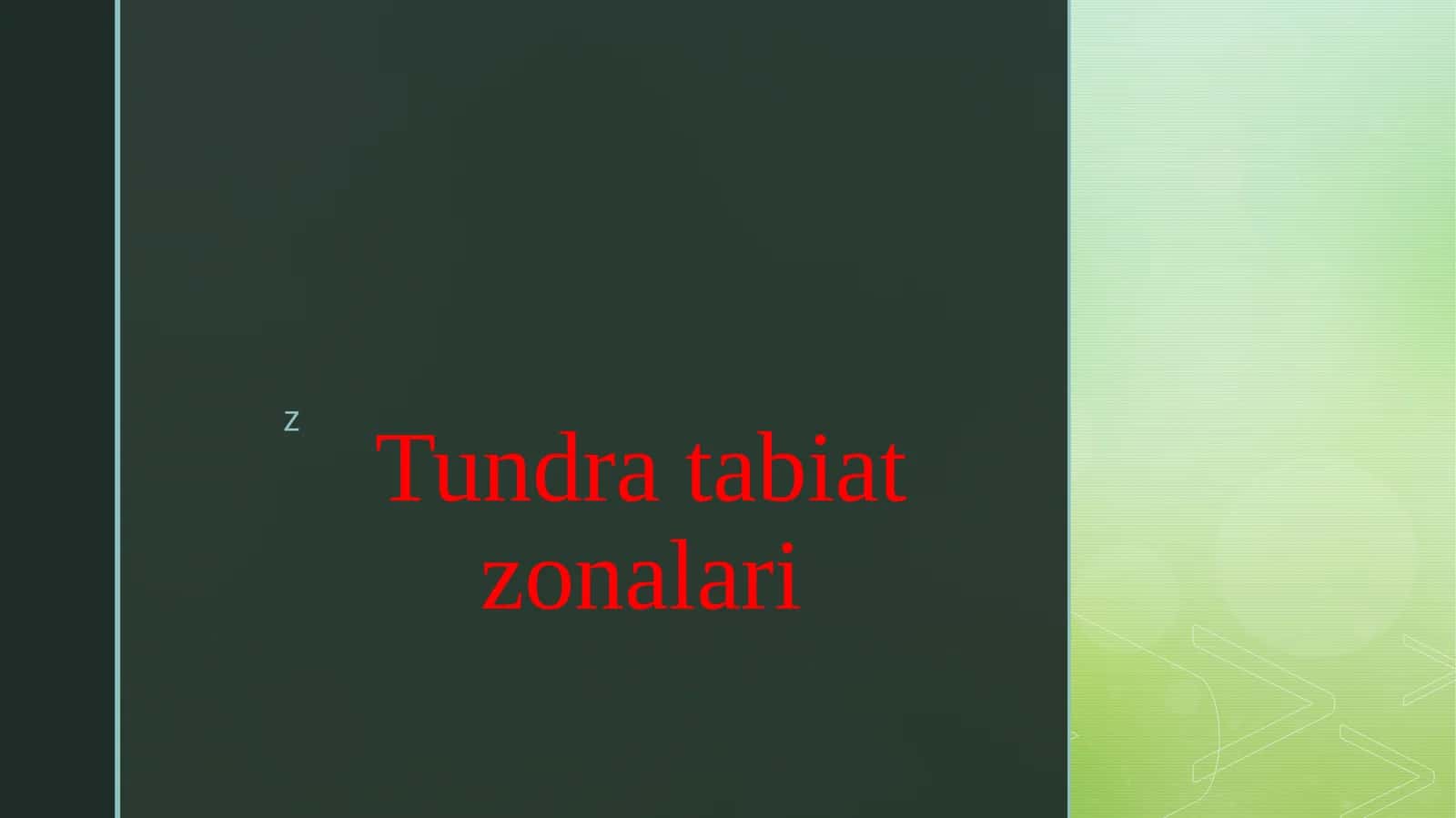 Tundra tabiat zonalari 1