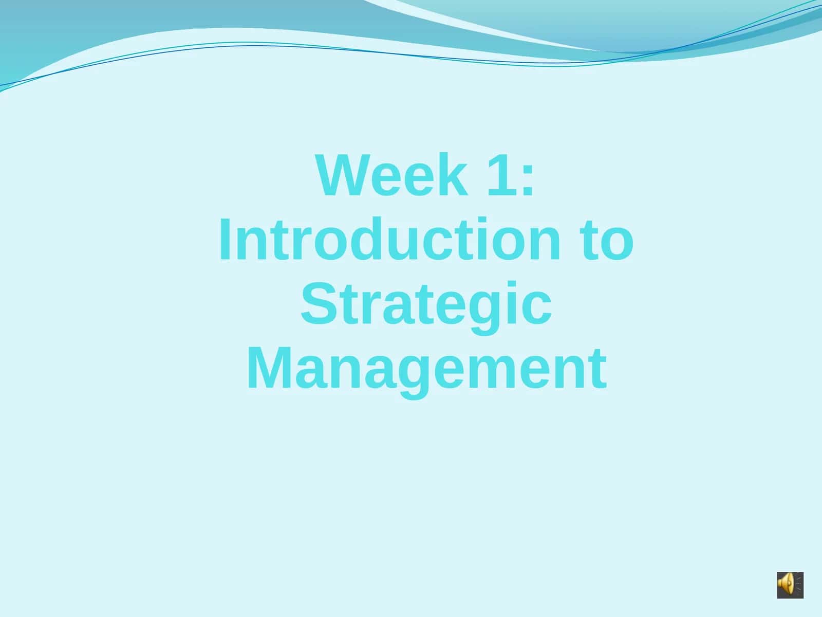 Strategic Management 1