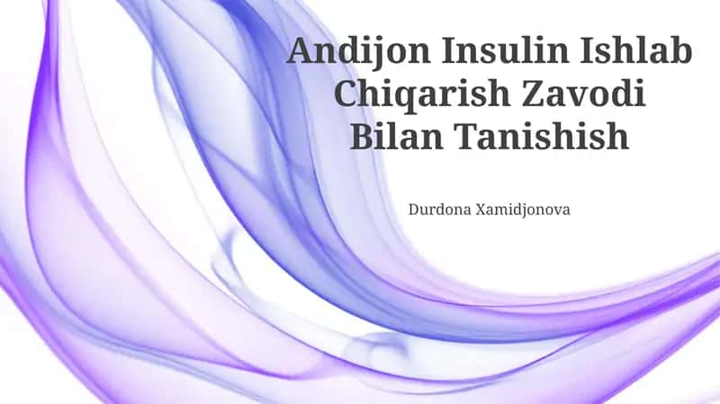 Andijon Insulin Ishlab Chiqarish Zavodi Bilan Tanishish 1
