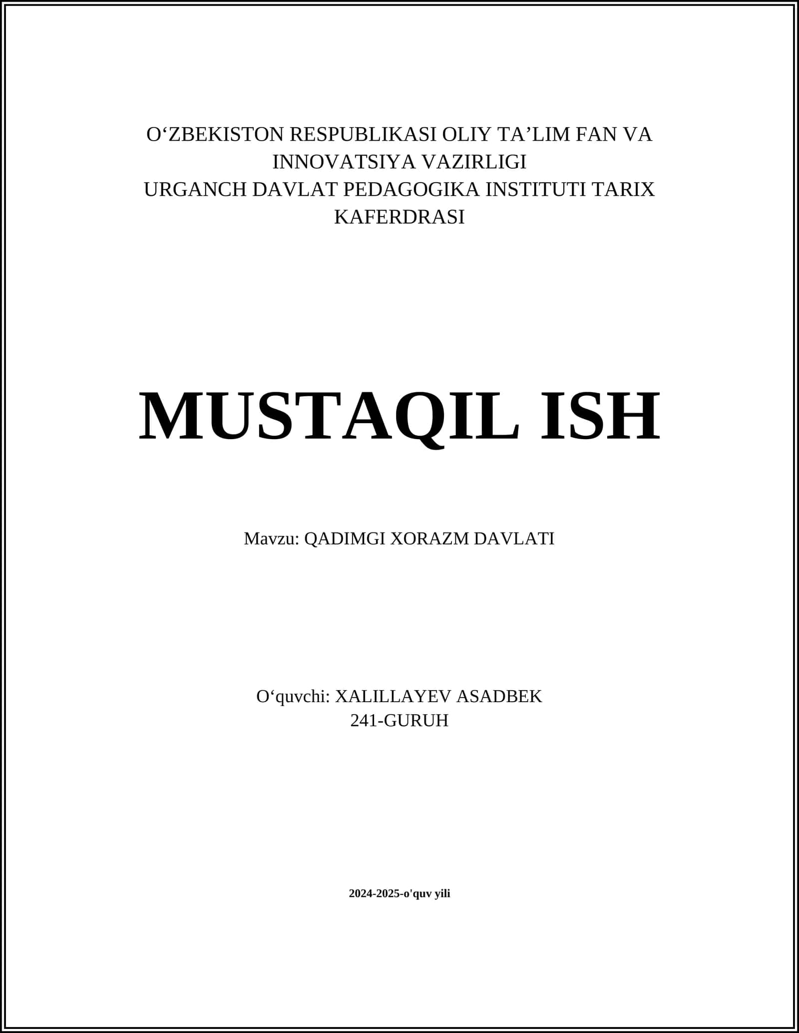 QADIMGI XORAZM DAVLATI 1