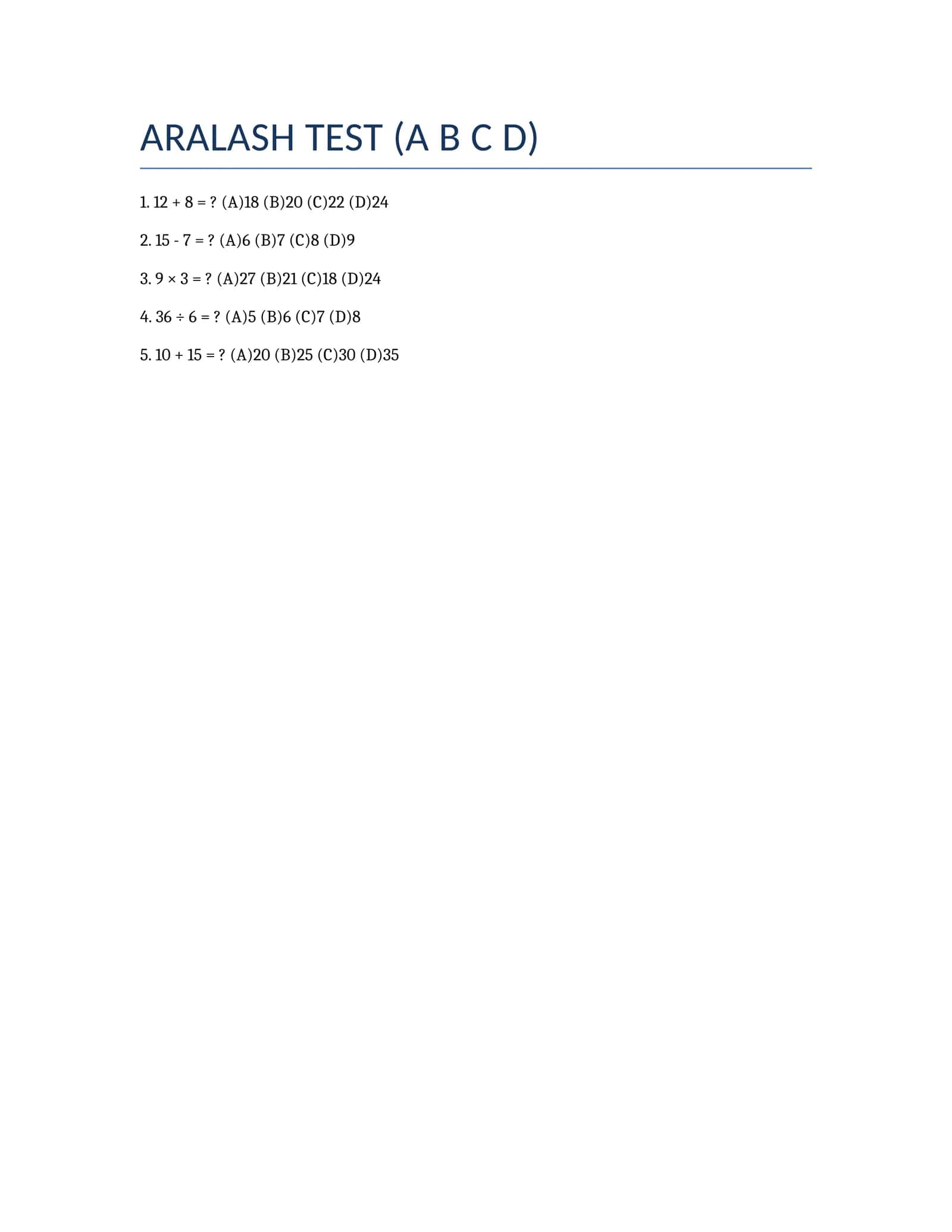 Argos Test 1