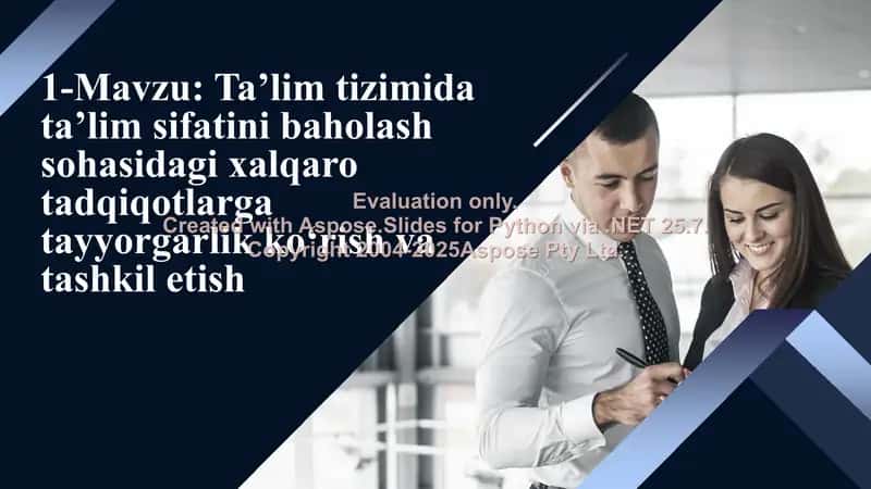 Ta'lim tizimida ta'lim sifatini baholash sohasidagi xalqaro tadqiqotlarga tayyorgarlik ko‘rish va tashkil etish 1
