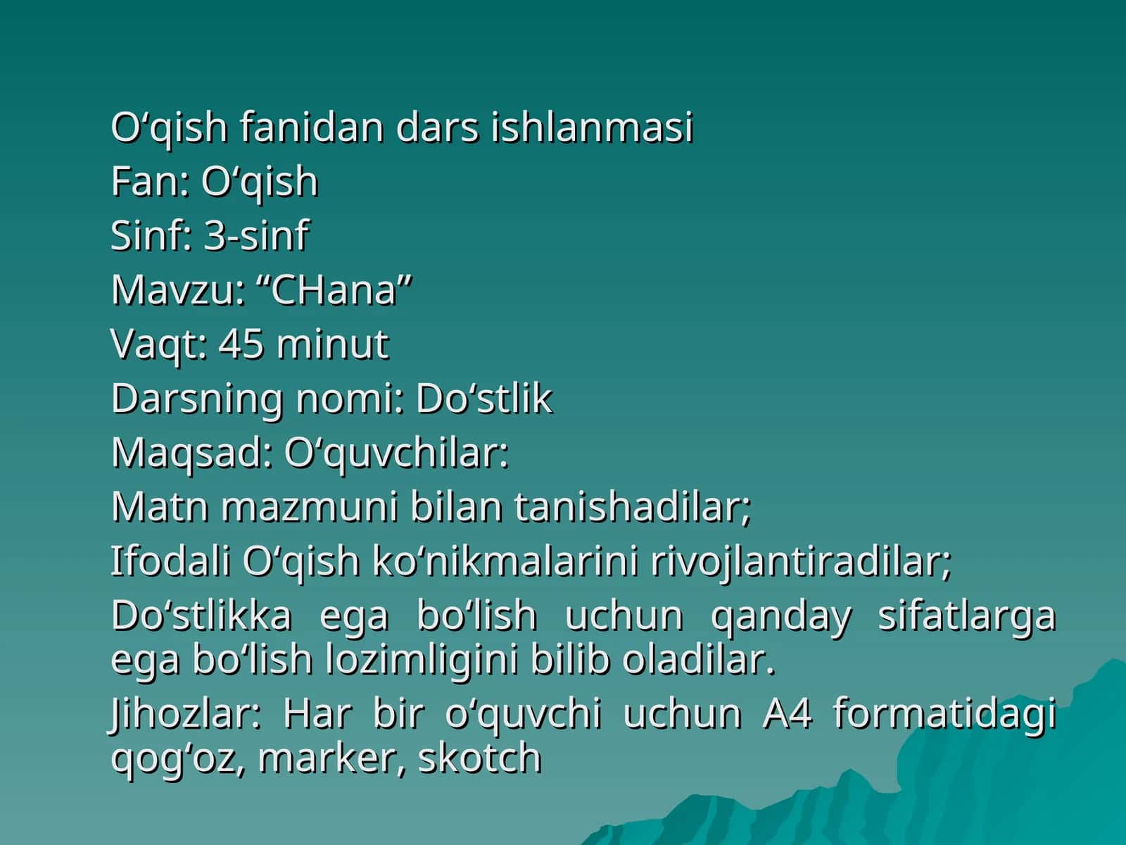 Do‘stlik 1
