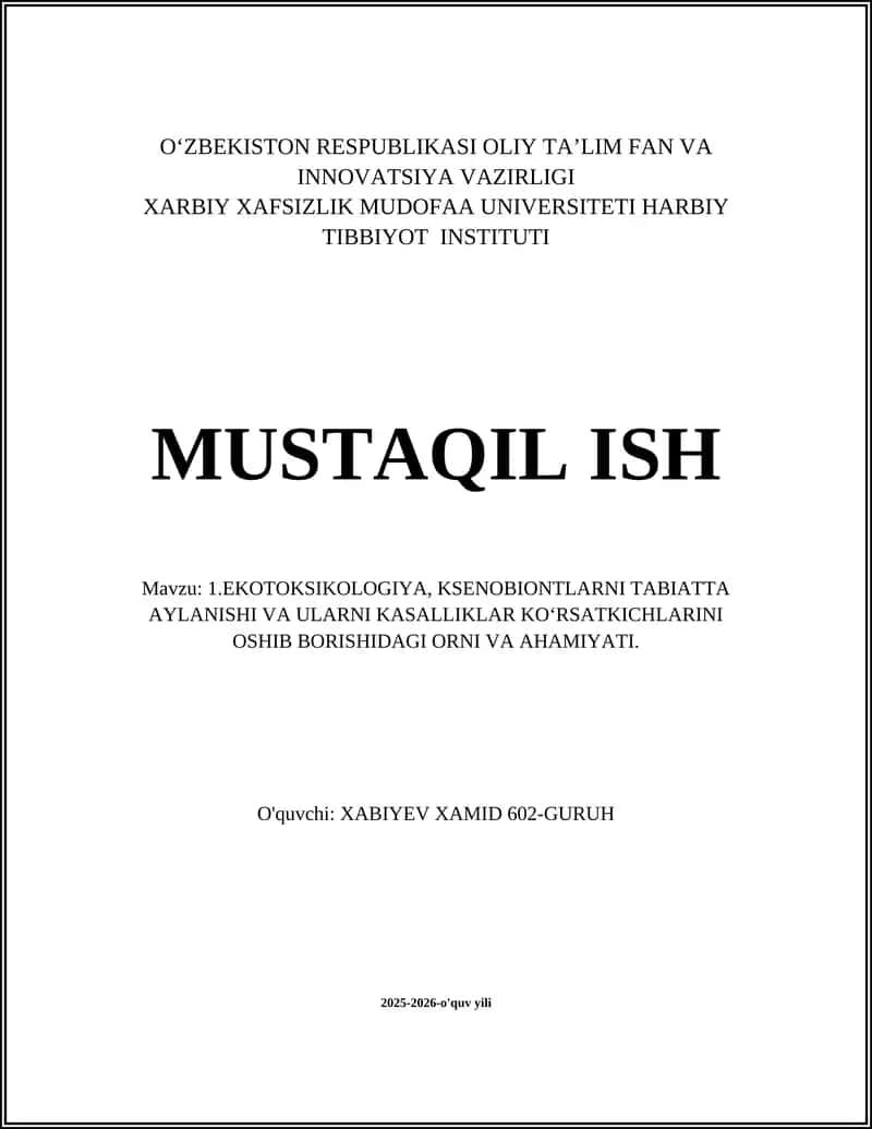 Ekotoksikologiya 1