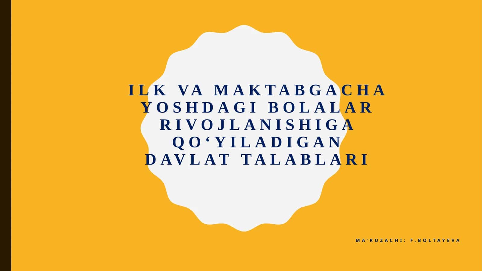 DAVLAT TALABLARI 1