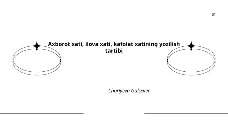 Axborot xati, ilova xati, kafolat xatining yozilish tartibi 1