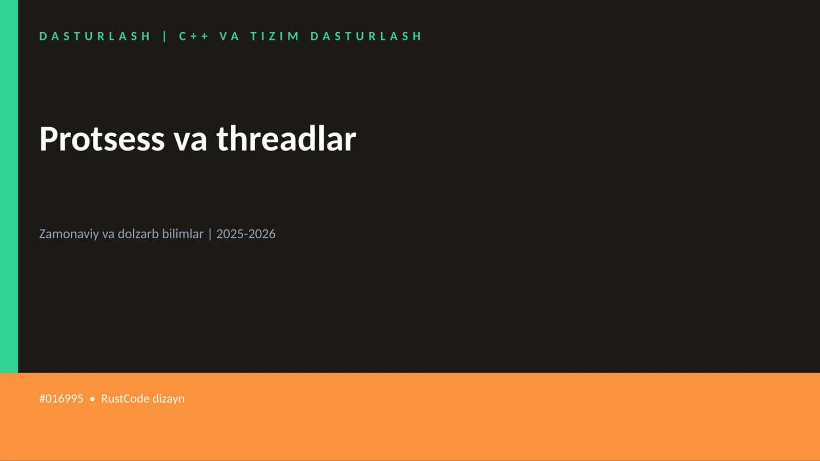 DASTURLASH | C++ VA TIZIM DASTURLASH 1