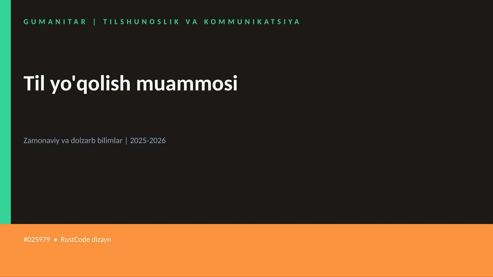 Til yo'qolish muammosi 1