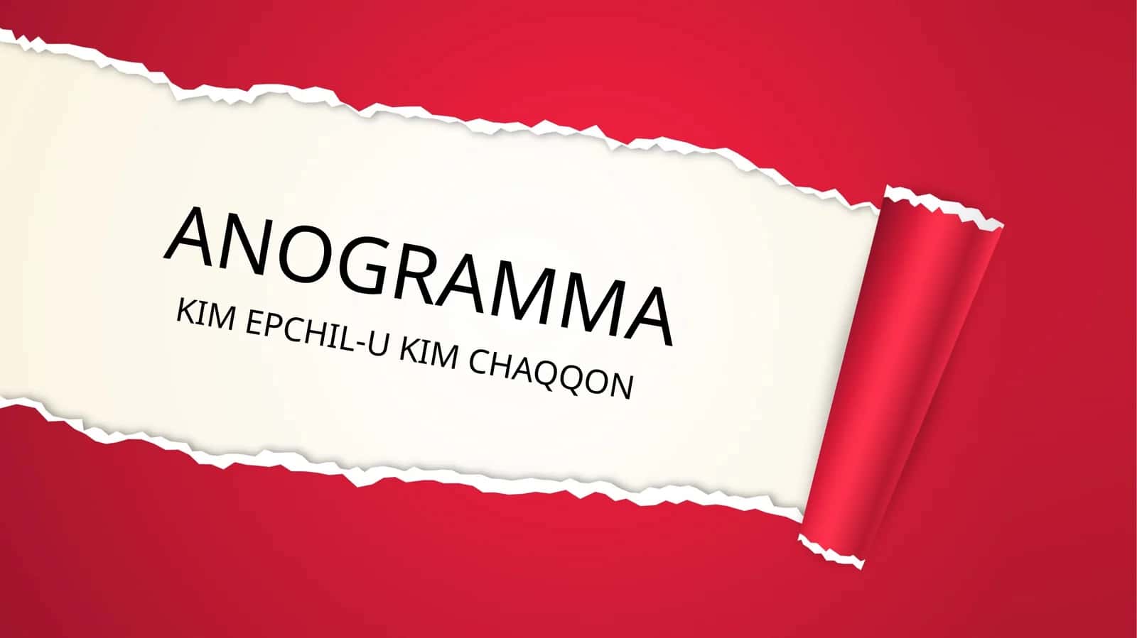 ANOGRAMMA 1